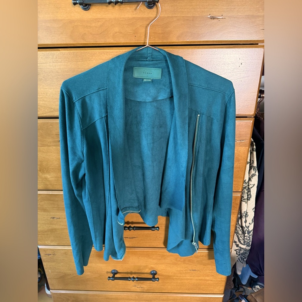 Green Open Front Jacket